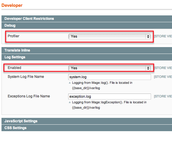 Enable Magento System Logging